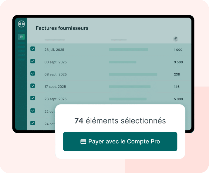 Centralisez et payez vos factures avec le Compte Pro